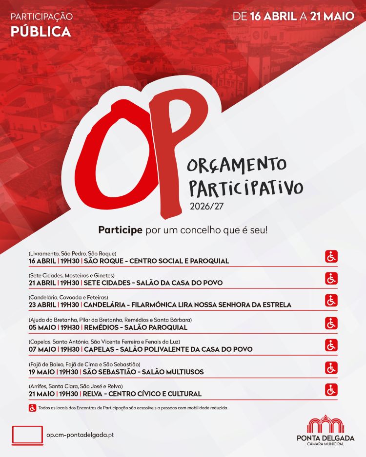 Encontros de Participação Pública OP 2026/27